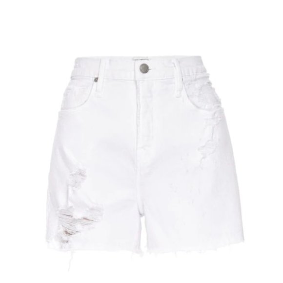 NWT Good American Good '90s Denim White Shorts Size 18 - Picture 1 of 4